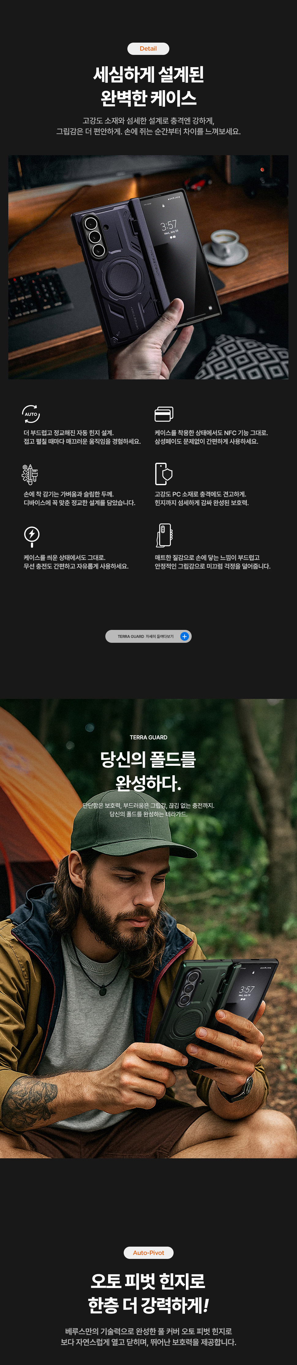 Verus Design 베루스(VRS DESIGN) 갤럭시 Z폴드7 케이스 맥세이프 자동 힌지보호 휴대폰 케이스 테라가드 - 후기 | 무신사